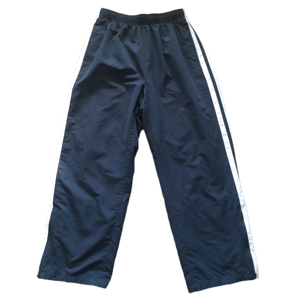 Tek Gear Men's Black White‎ Lined Athletic Track Pants Sz. L